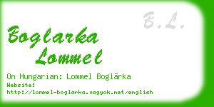 boglarka lommel business card